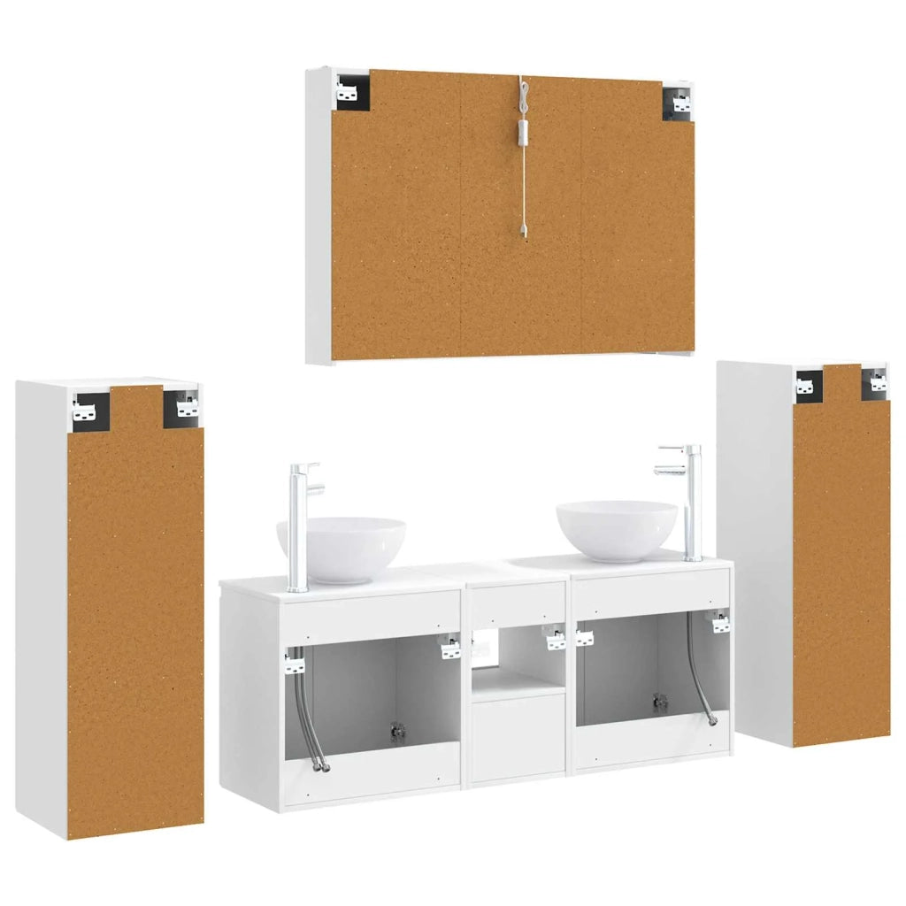Set di mobili per il bagno 6 pcs Bianco 3407151