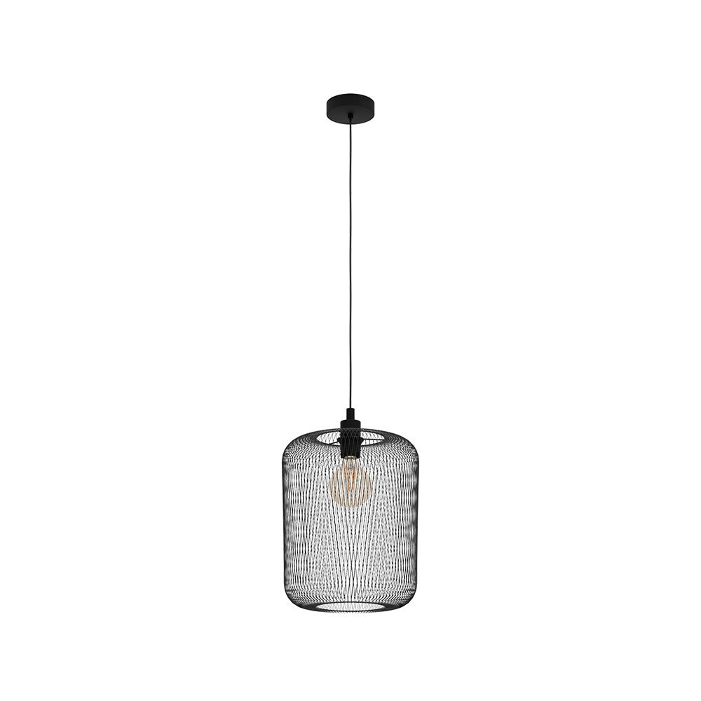 Lampadario Industrial Wrington 1 Luce Acciaio Nero