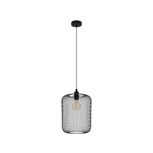 Lampadario Industrial Wrington 1 Luce Acciaio Nero