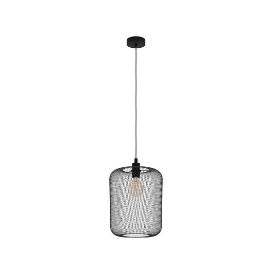 Lampadario Industrial Wrington 1 Luce Acciaio Nero