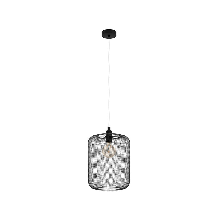 Lampadario Industrial Wrington 1 Luce Acciaio Nero