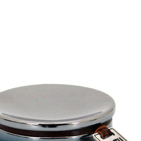 Portasapone in ceramica cromo/blu - serie Mirror