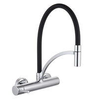 Miscelatore lavello a muro con bocca nera orientabile - Serie Madison