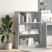Libreria Grigio Sonoma 80x24x109 cm in Legno Multistrato