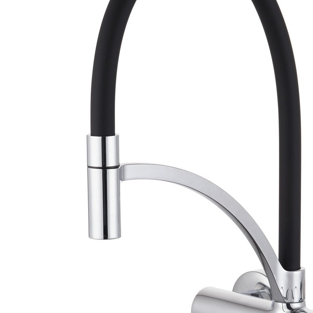 Miscelatore lavello a muro con bocca nera orientabile - Serie Madison