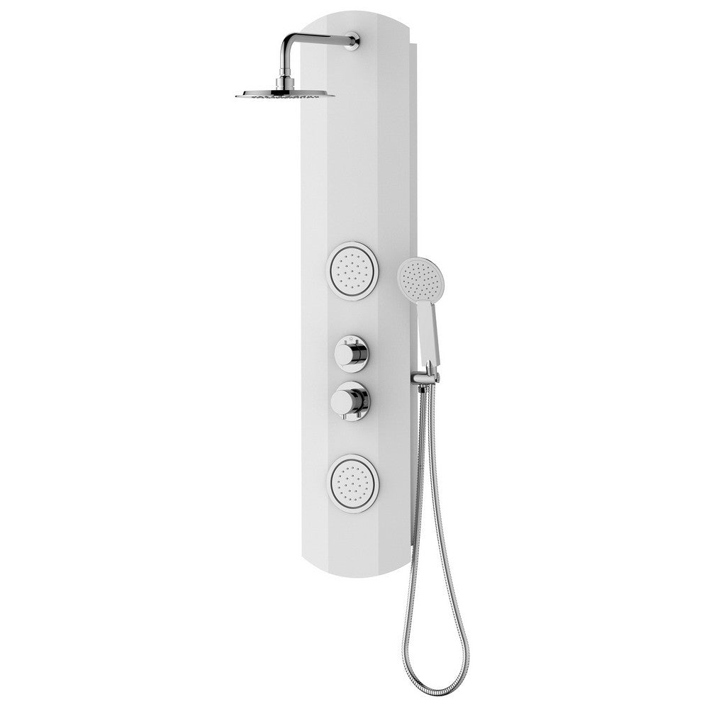 Pannello doccia ovale bianco - Serie Avana