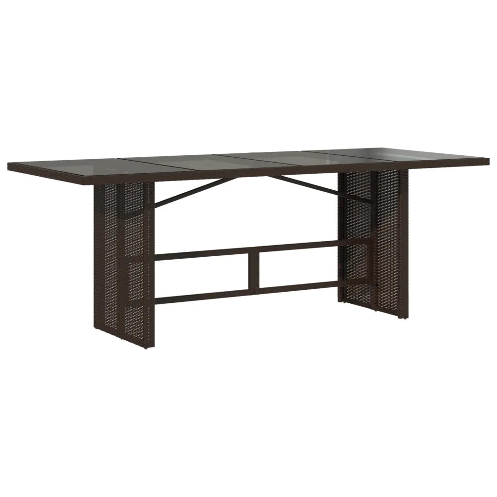 Set BistrÃ² da Giardino 7 pz con Cuscini in Polyrattan Marrone