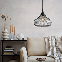 Lampadario Industrial Staverton 1 Luce Acciaio Nero