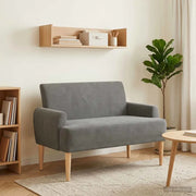 Loveseat con bottoni imbottiti Grigio Scuro 116 x 67 x 81 cm 42041789