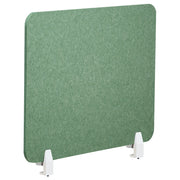Pannello Divisorio da Scrivania Verde in PET con Rivestimento in Tessuto 72 x 50 cm Schermo Acustico per Ufficio e Home Office