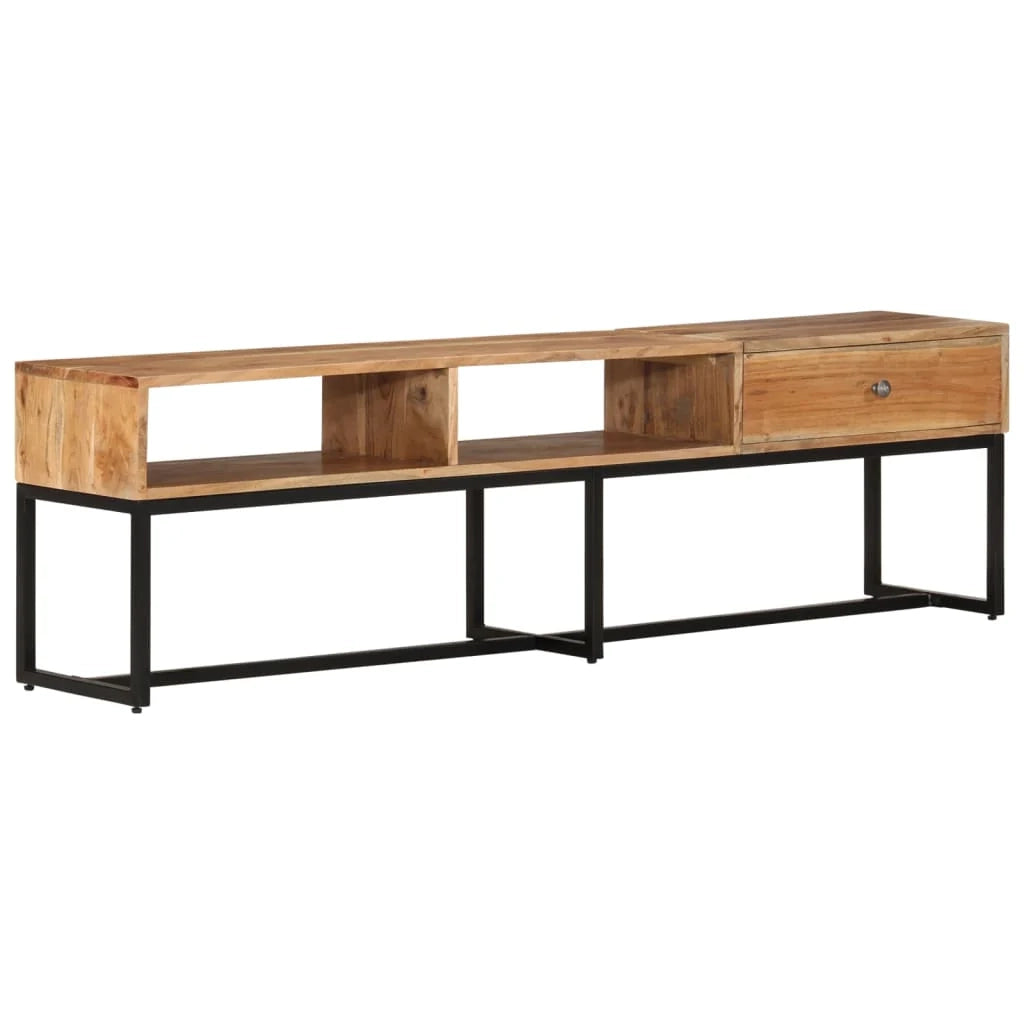 Mobile TV multimediale scaffale TV credenza mobile TV sala da pranzo soggiorno camera da letto 160 x 30 x 45 cm legno massello di acacia marrone 02_0026055