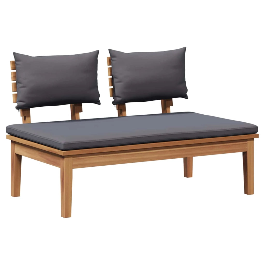 Set Divano da Giardino 3 pcs Marrone e Grigio