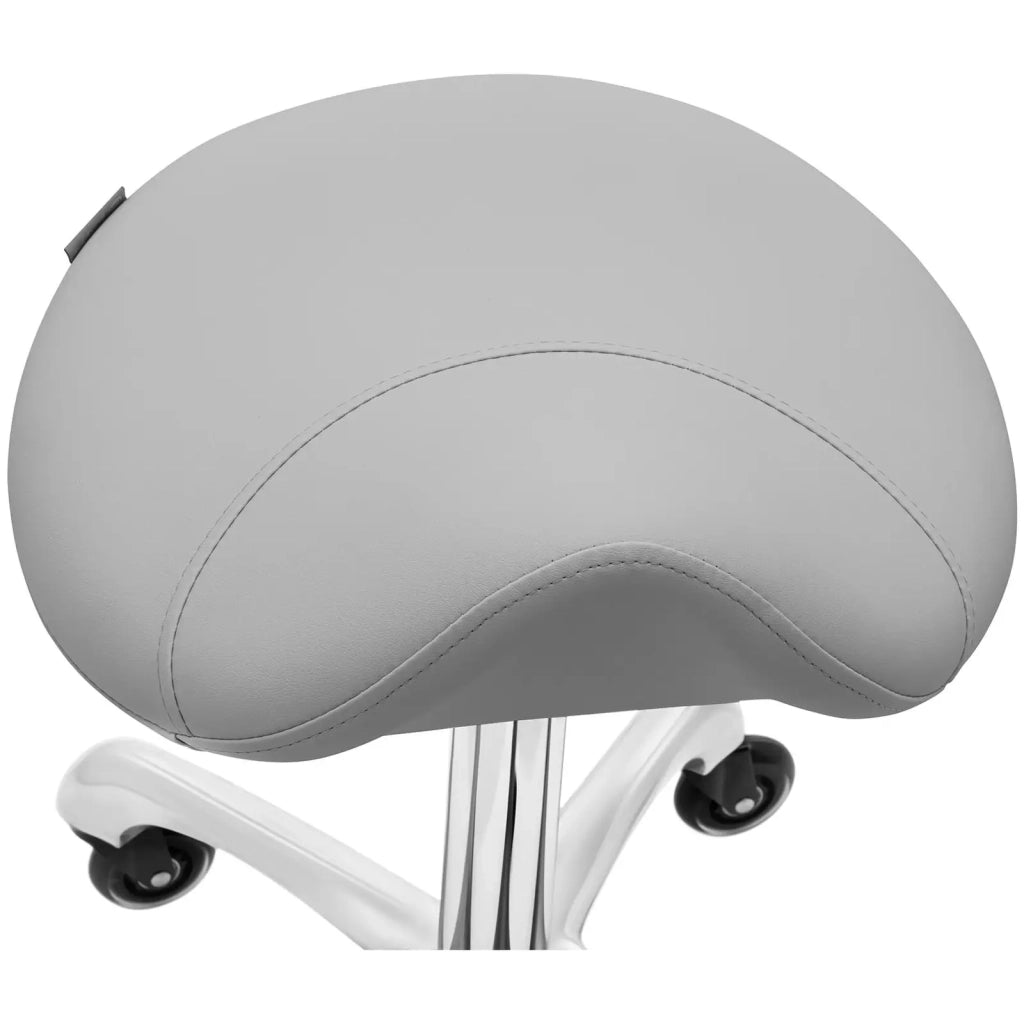 Sgabello da sella per cavallo capacità 150 kg grigio scuro lega di alluminio PVC PU ​​compensato schiuma sintetica grigio scuro 14_0010086