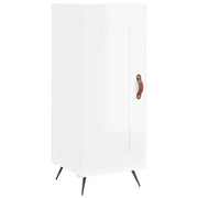 Buffet credenza cassettiera mobiletto mobile contenitore organizer per cucina soggiorno finitura lucida 34,5 x 34 x 90 cm legno ingegnerizzato bianco 02_0030604