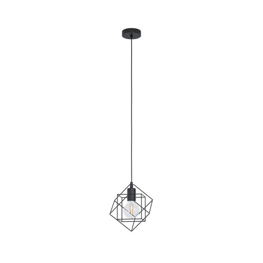 Lampadario Industrial Straiton 1 Luce Acciaio Nero