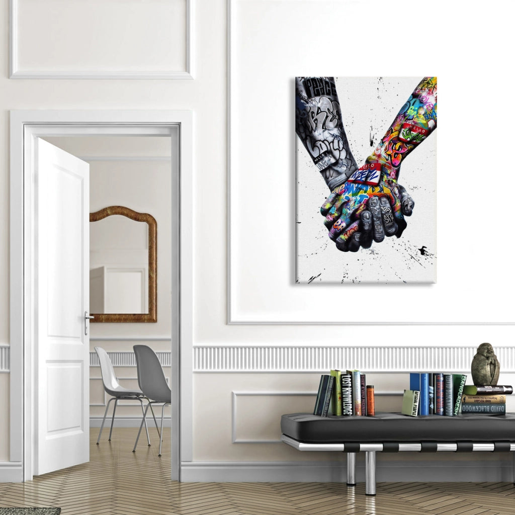Together -  Quadro Canvas Contemporaneo su telaio in legno Misura: 50x70 cm