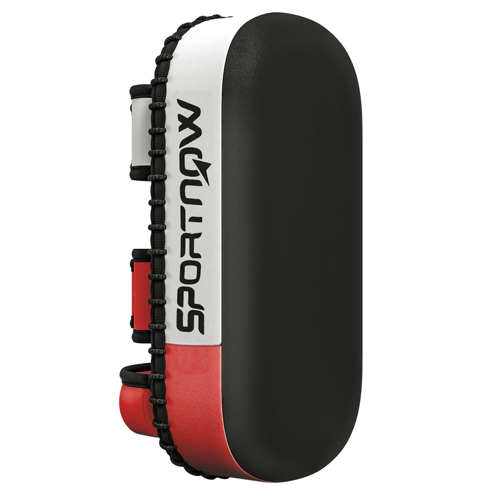 Cuscino da allenamento per Muay Thai ¨C Minimal ¨C 38x20x18 cm, nero/rosso/bianco, similpelle
