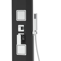 Pannello doccia quadrato nero - Serie Cancun