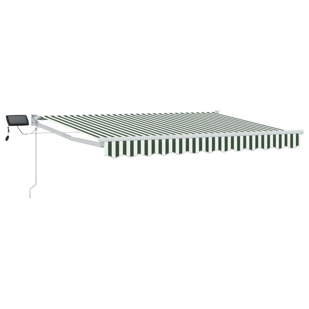 Tenda retrattile manuale con LED Verde e Bianco 3 x 2,5 m 3419264