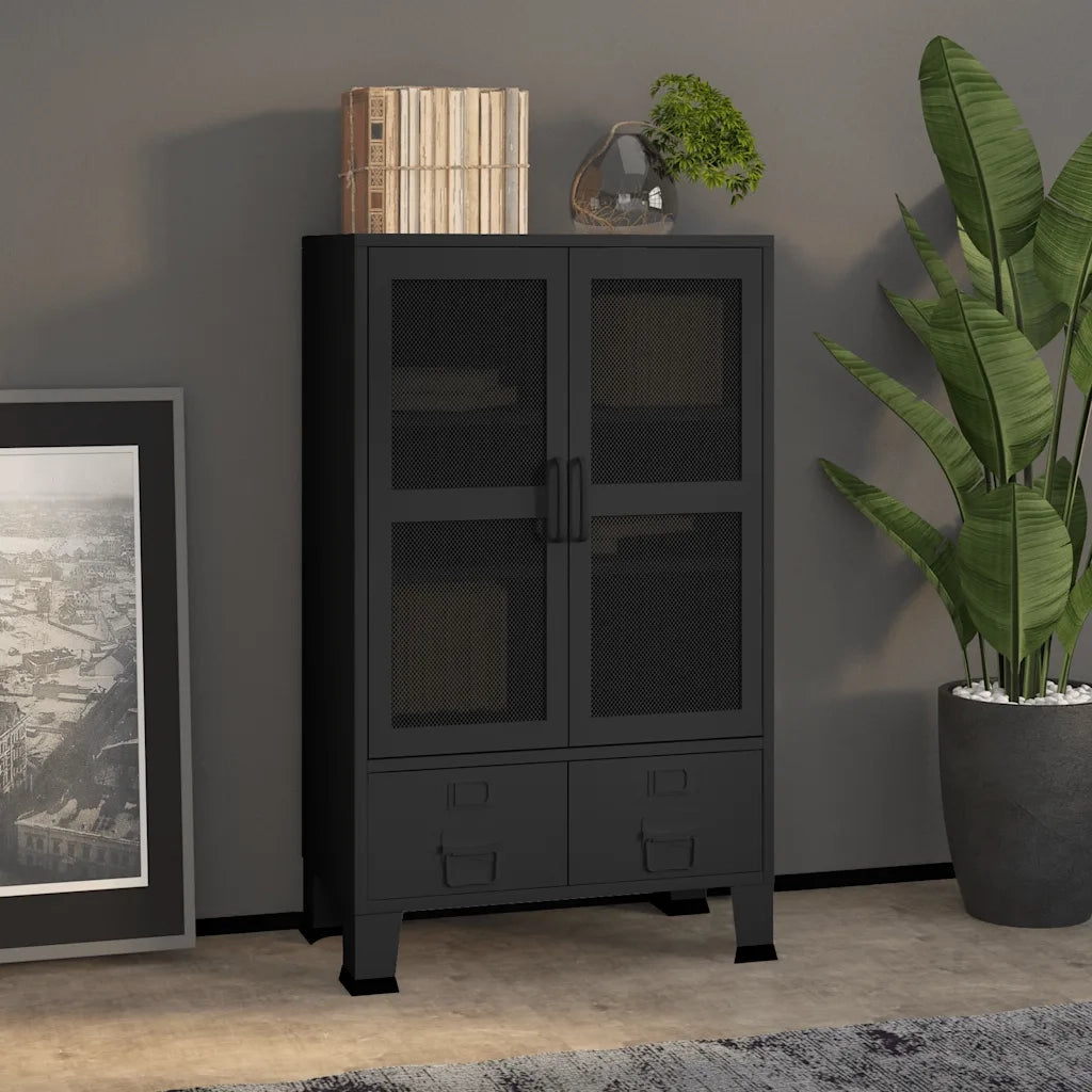 Armadio Classificatore Industriale Nero 70x40x115 cm in Metallo CFW5147880