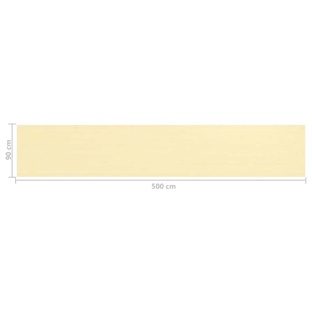Schermo per balcone schermo per la privacy 90 x 500 cm HDPE beige 02_0010035