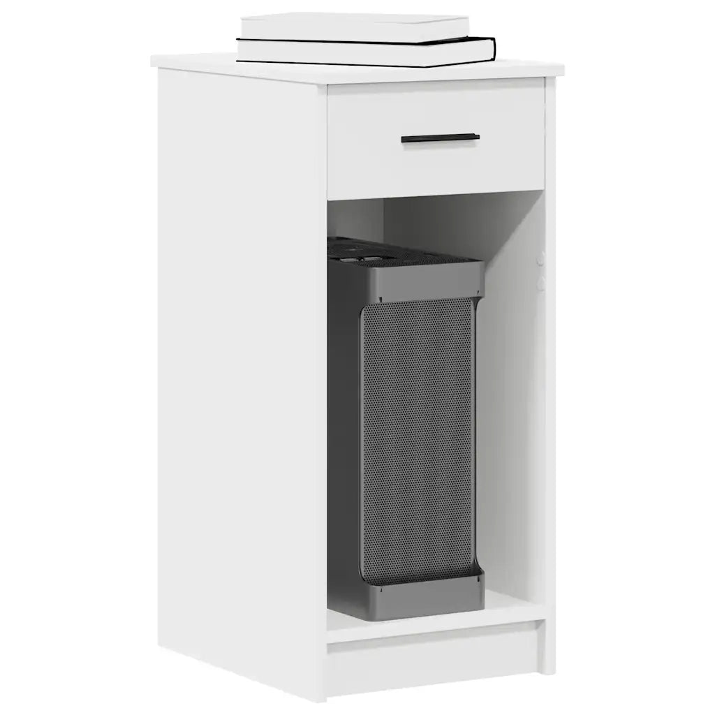 Supporto a Torre per Computer con Cassetto Bianco 35x45x77 cm CFW8314488
