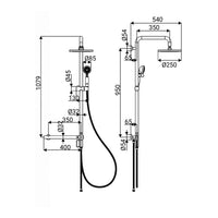 Colonna doccia con maniglione di sicurezza - Serie Samos