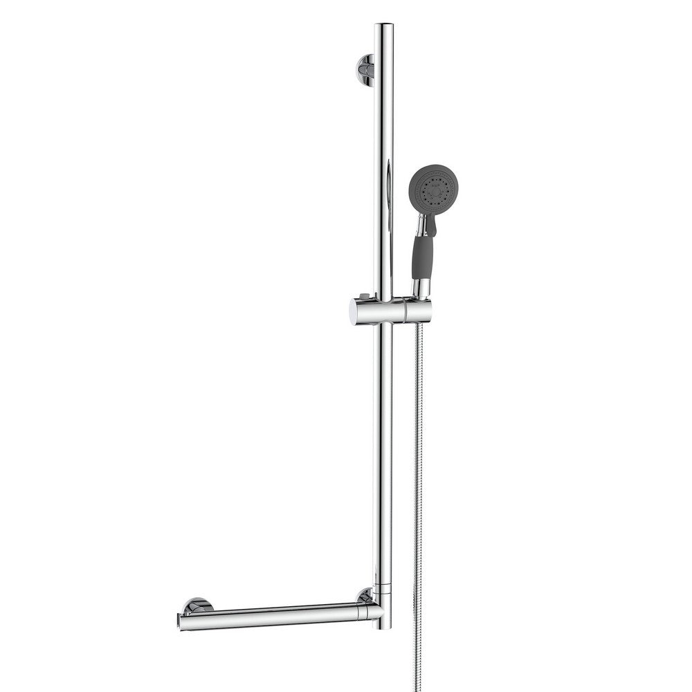 Saliscendi in acciaio con maniglione di sicurezza - Serie Samos