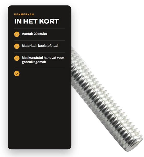 Set di Viti a Tappo 20 pezzi - Acciaio Inox - Maniglia - Corrosione Resistente - Diametro 5 mm - Viti a Tappo con Maniglia