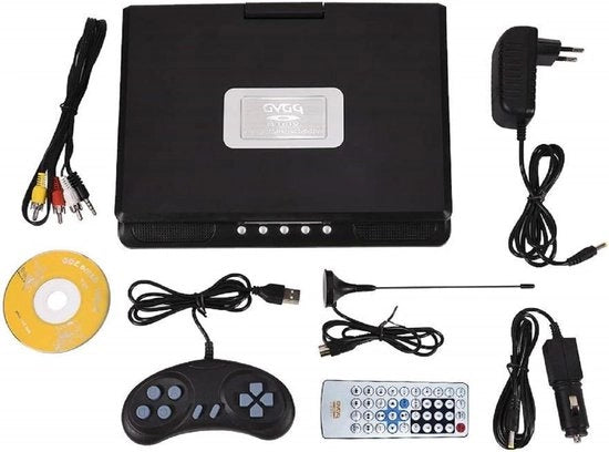 Giocatore di DVD Portatile 9 Pollici con Schermo Widescreen LCD Radio Gioco SD USB AV CD VCD - Freno di Corrente EU.