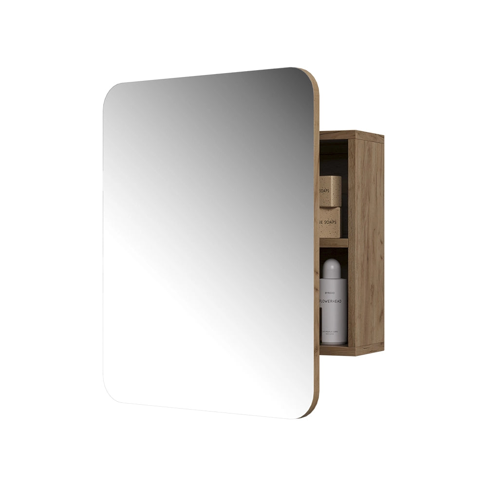 Vicco Specchio contenitore bagno Quercia dorata 60 x 50 cm con ripiani