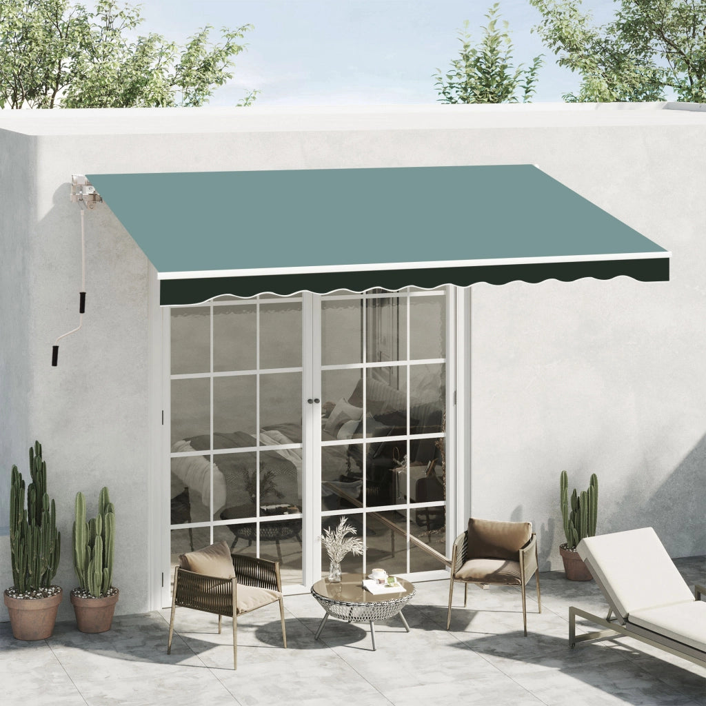 Tenda da Sole a Bracci 2.5x2m ¨C zephmum ¨C Verde Alluminio Poliestere