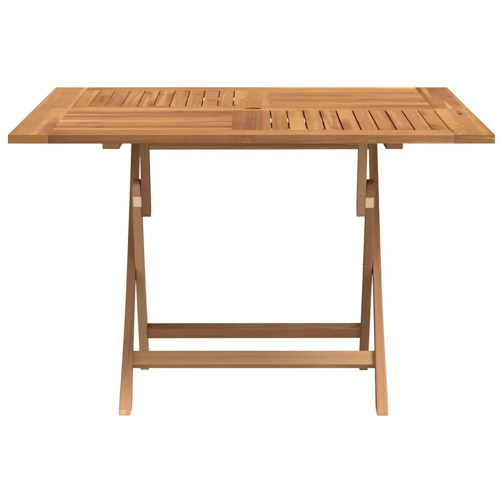 Tavolo da Giardino Pieghevole Grigio 110x110x75cm Massello Teak 362616