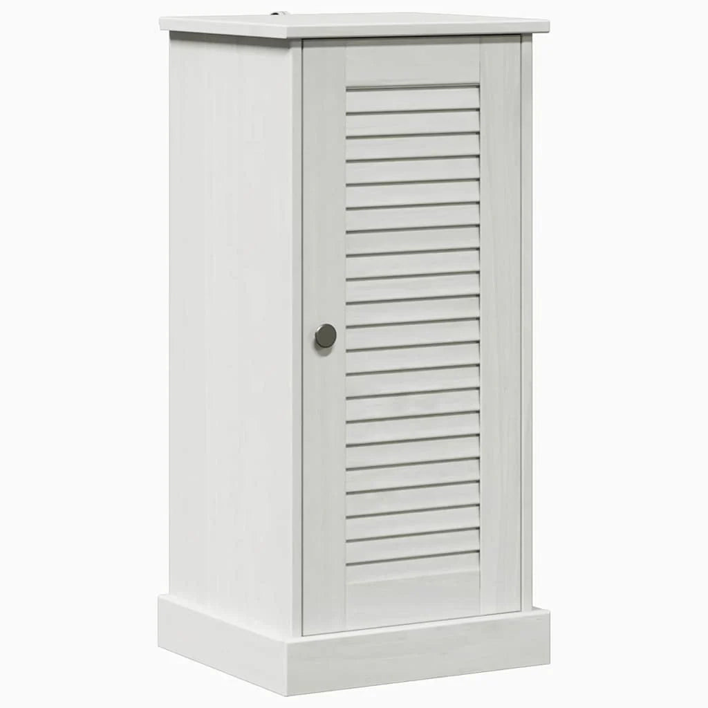 Mobiletto da bagno rustico rettangolare 37,5 x 34 x 80 cm con contenitore dal design naturale in legno di pino bianco 02_0057906