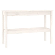 Tavolo Consolle | Tavolo d'Ingresso Bianco 110x40x75 cm in Legno Massello di Pino