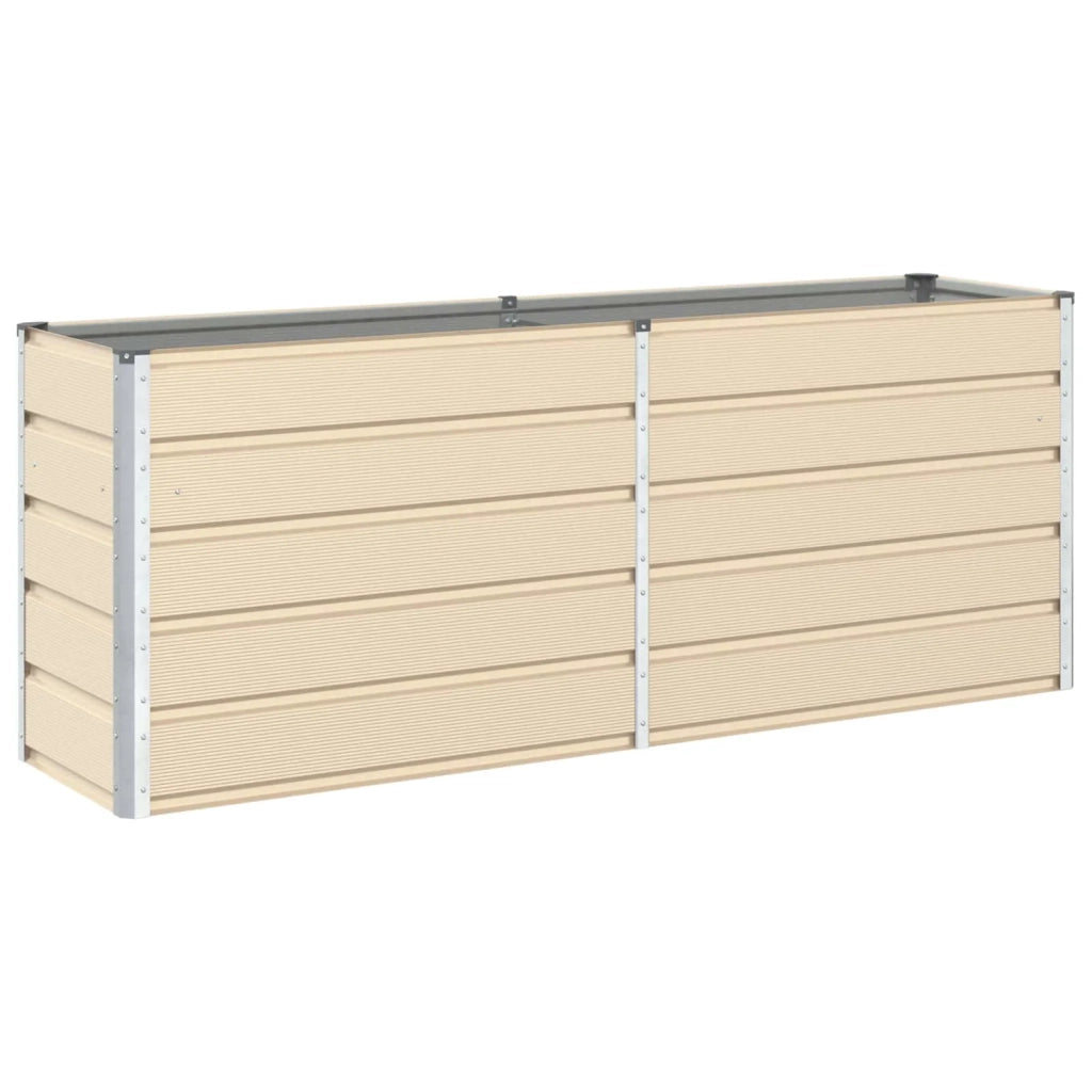 Fioriera Avorio 195 x 50 x 75 cm Acciaio zincato