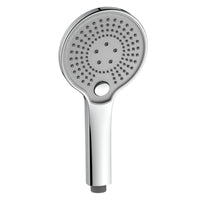 Doccia cromata e grigia con 3 getti - Serie Amos