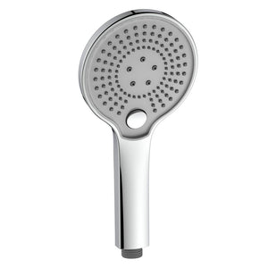 Doccia cromata e grigia con 3 getti - Serie Amos