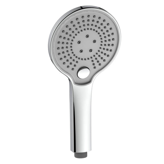 Doccia cromata e grigia con 3 getti - Serie Amos