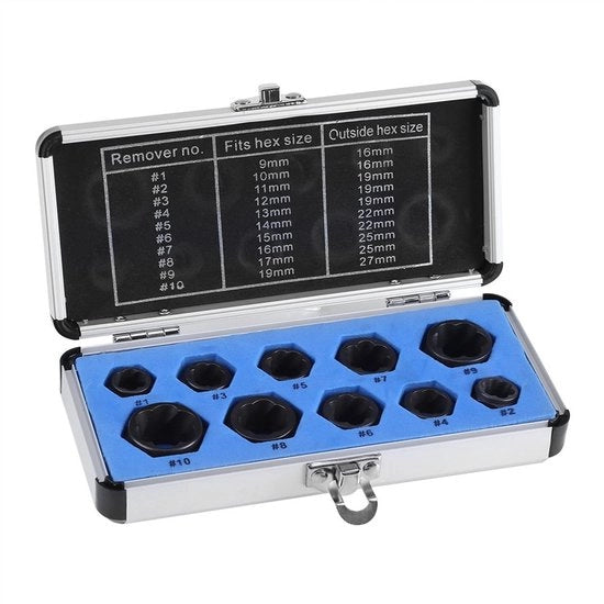 Kit di Estrazione Viti a Filo - 10 pezzi - Ideale per filettatura - Nero - Incluso chiodi e attrezzi - Adatto per diversi tipi di...