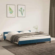 Giroletto senza Materasso Blu Scuro 180x200 cm in Velluto 347589