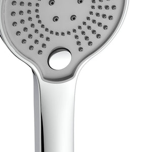 Doccia cromata e grigia con 3 getti - Serie Amos