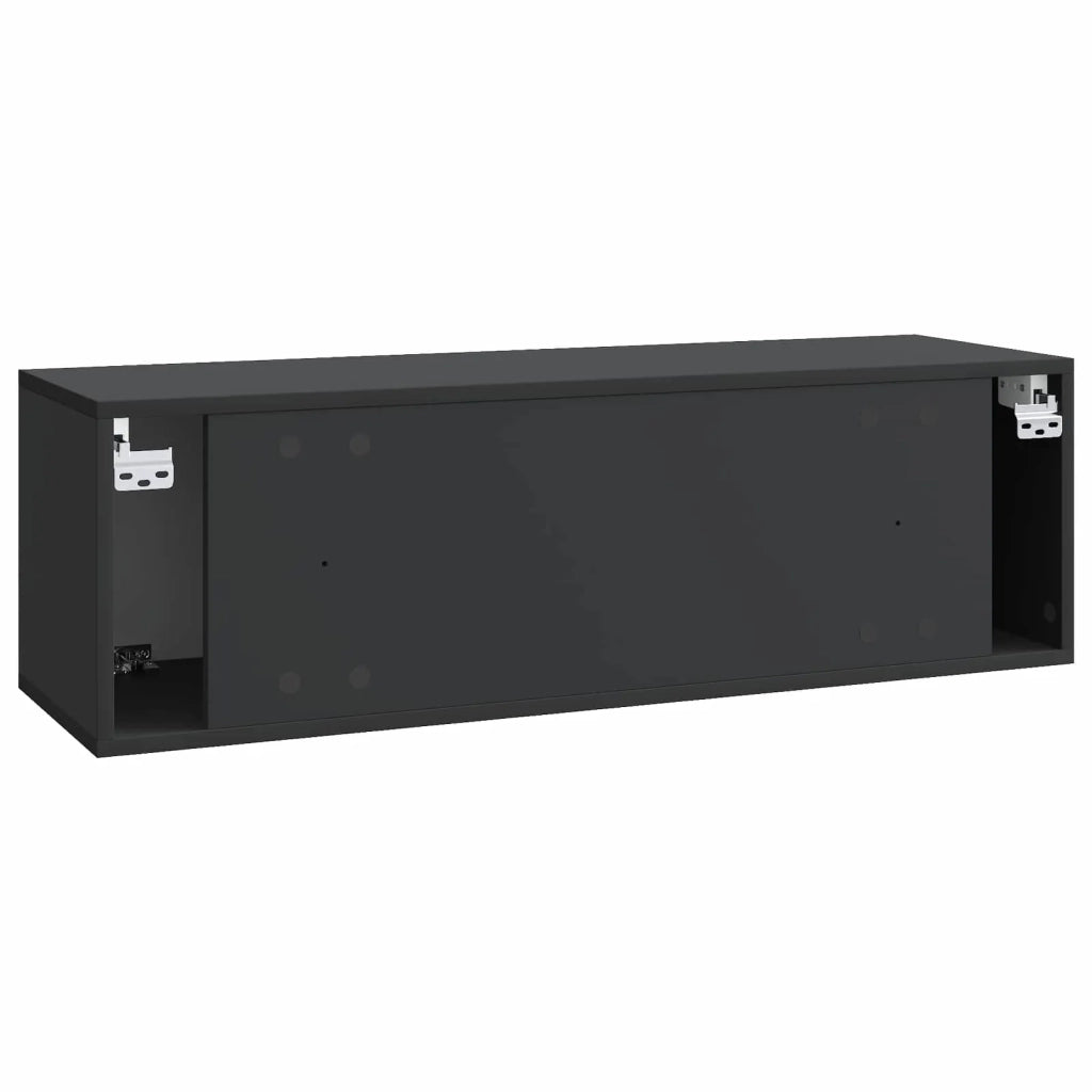 Mobile Porta TV da Muro Montaggio a parete Nero 98 x 31 x 30 cm