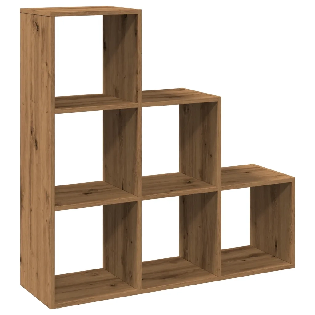 Libreria Divisorio 3Piani Rovere Artigianale 99x29x99Truciolato 857966
