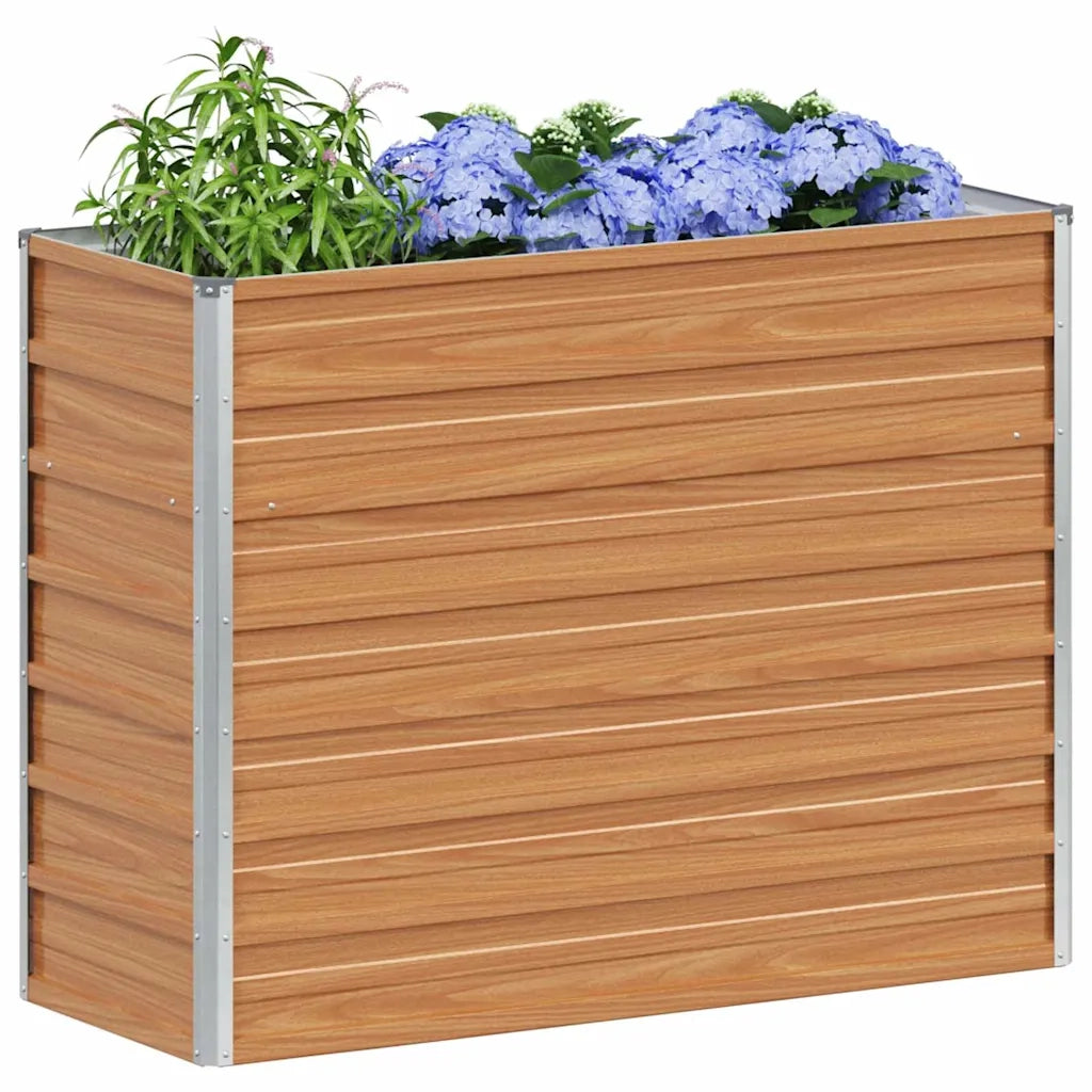 Fioriere | Cassetta per fiori | Letto rialzato da giardino Marrone Chiaro 100 x 40 x 77 cm