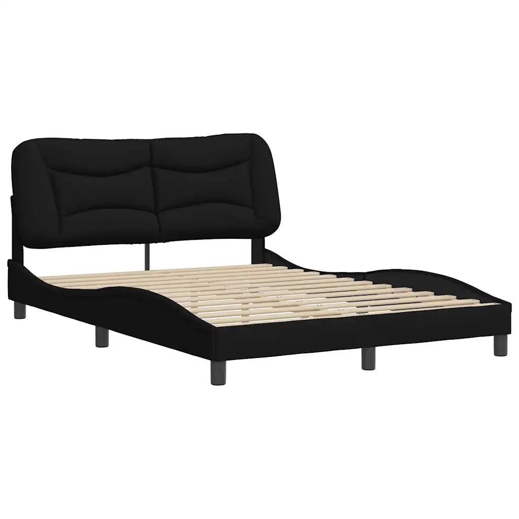 Giroletto senza Materasso-Struttura Letto Hvar Nero 140x190 cm in Tessuto