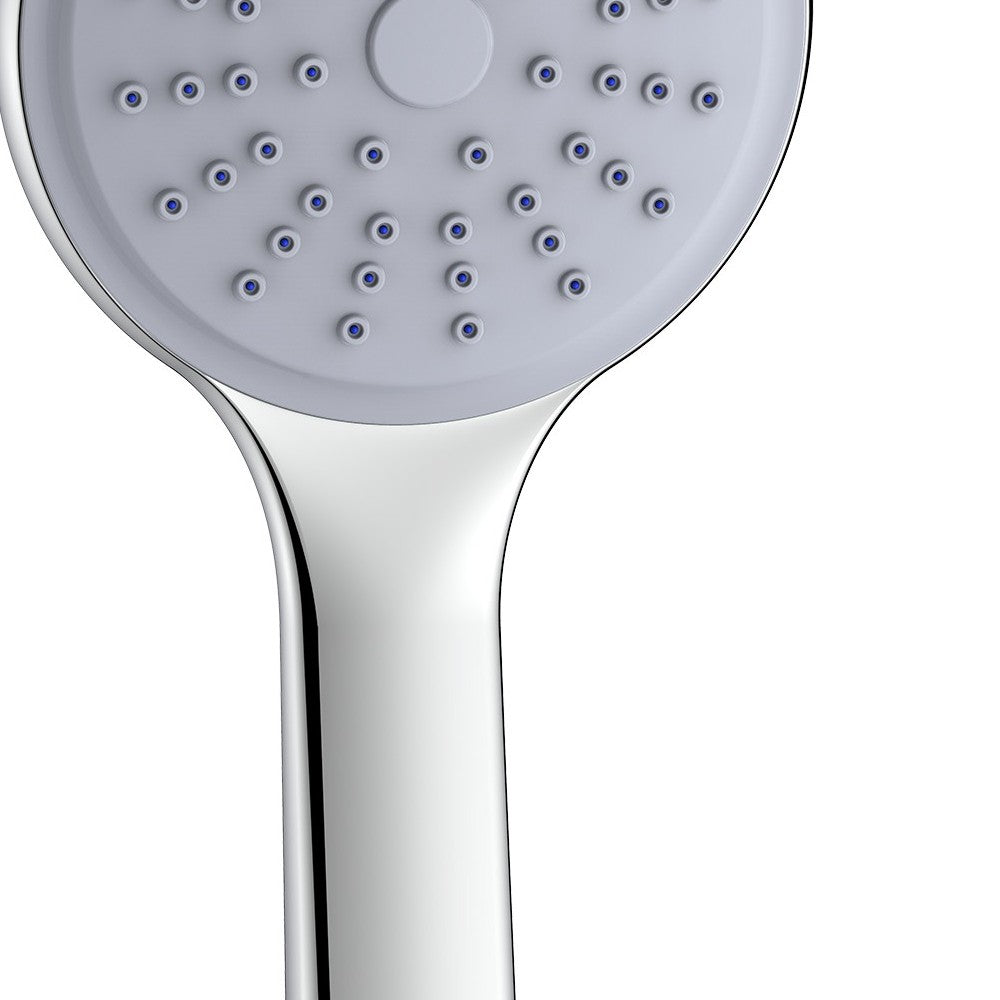 Doccetta cromata e grigia a 1 getto con sistema autopulizia calcare - Serie Kratos