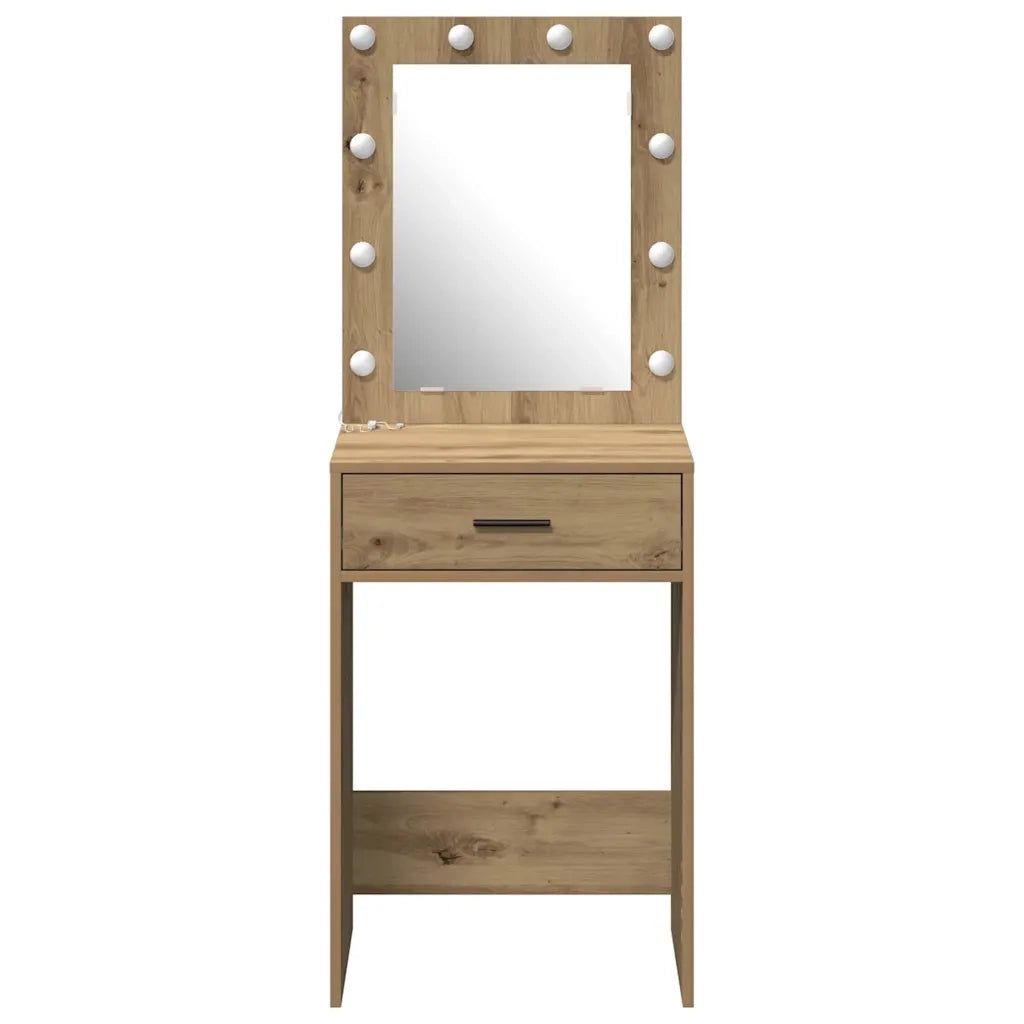 Toeletta | Tavolo da Trucco Rovere artigianale 50 x 41 x 135 cm