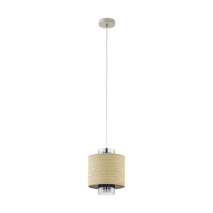 Lampadario A Sospensione Vintage Mediouna Acciaio Beige 1 Luce E27