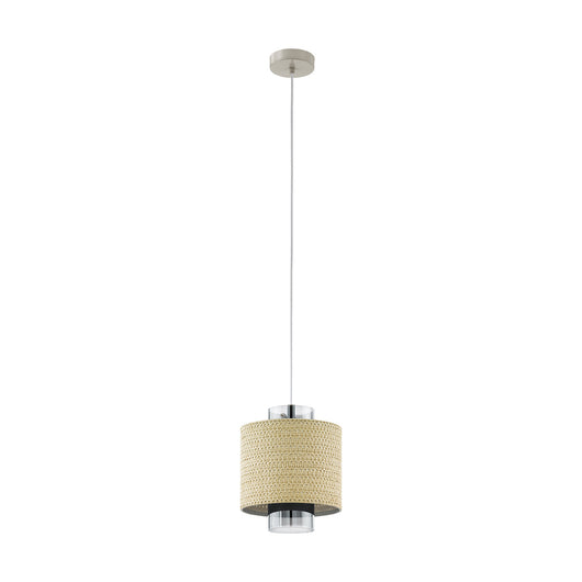 Lampadario A Sospensione Vintage Mediouna Acciaio Beige 1 Luce E27